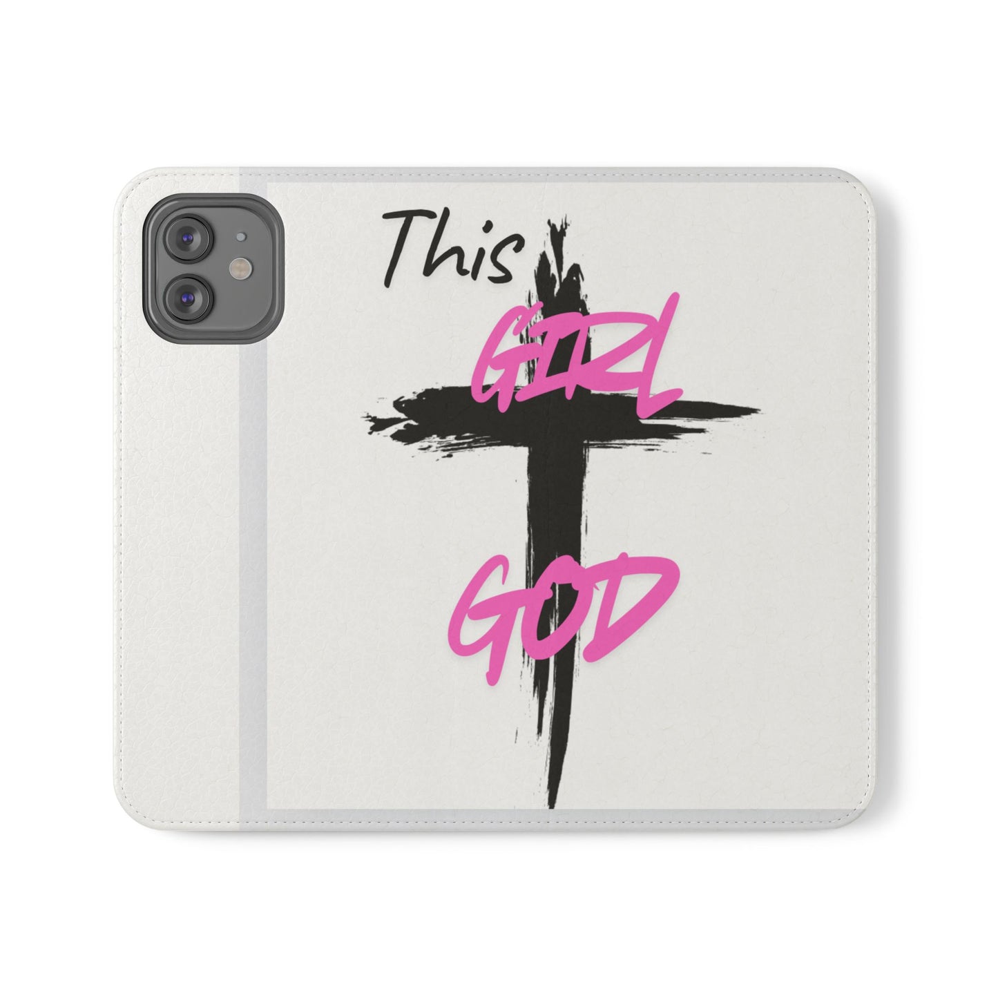 This Girl God Flip Case - Stylish Phone Wallet for Trendy Women