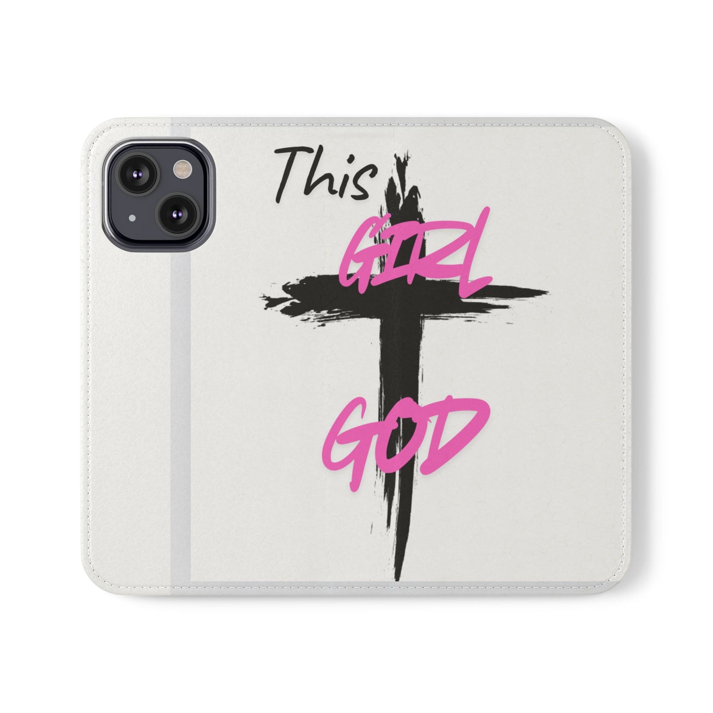 This Girl God Flip Case - Stylish Phone Wallet for Trendy Women