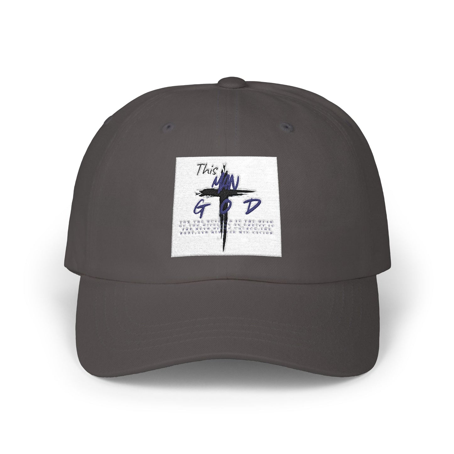 Cross & Initials Classic Dad Cap — Faith-Inspired Baseball Hat