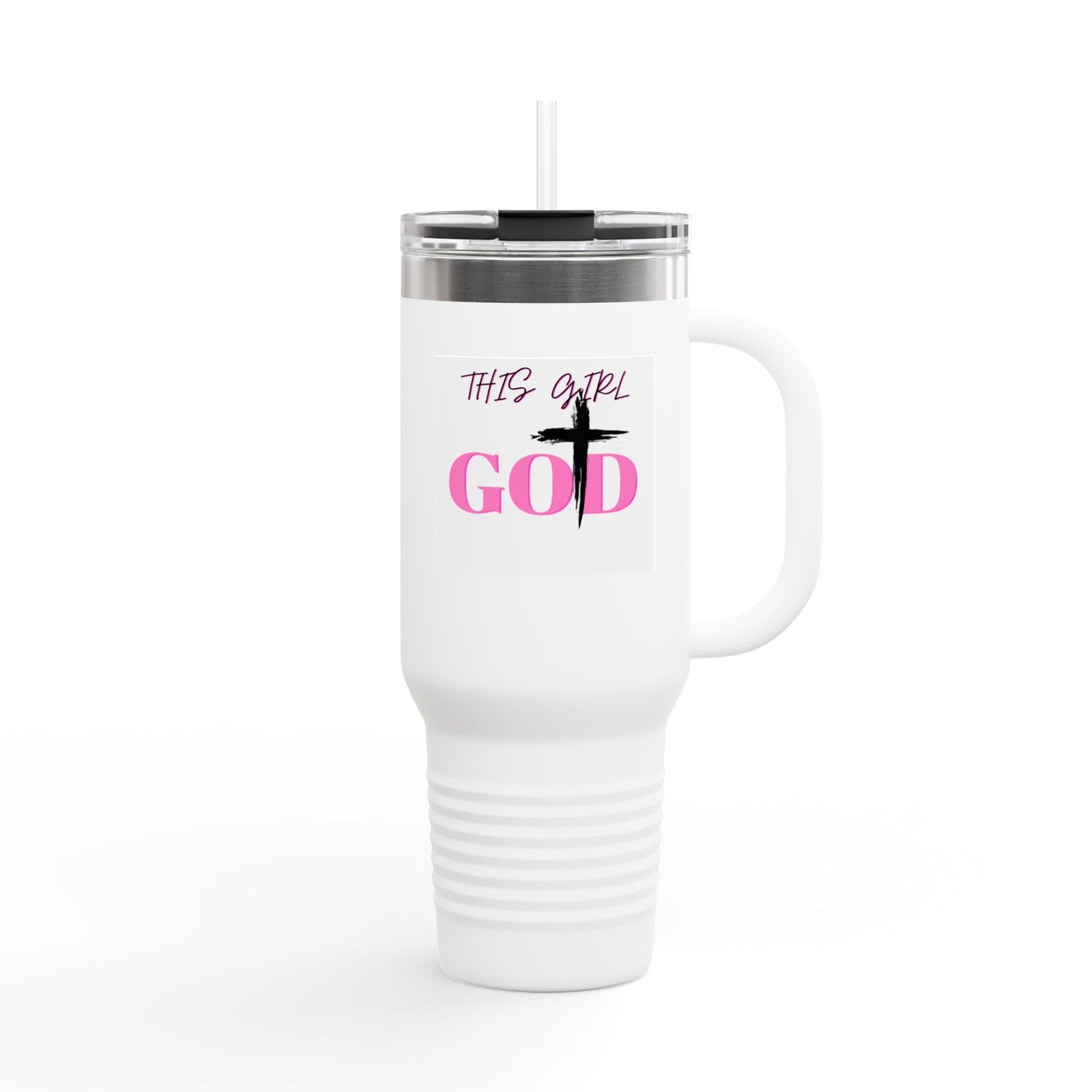 Faith-Inspired Insulated Travel Mug - 40oz - This Girl Loves God