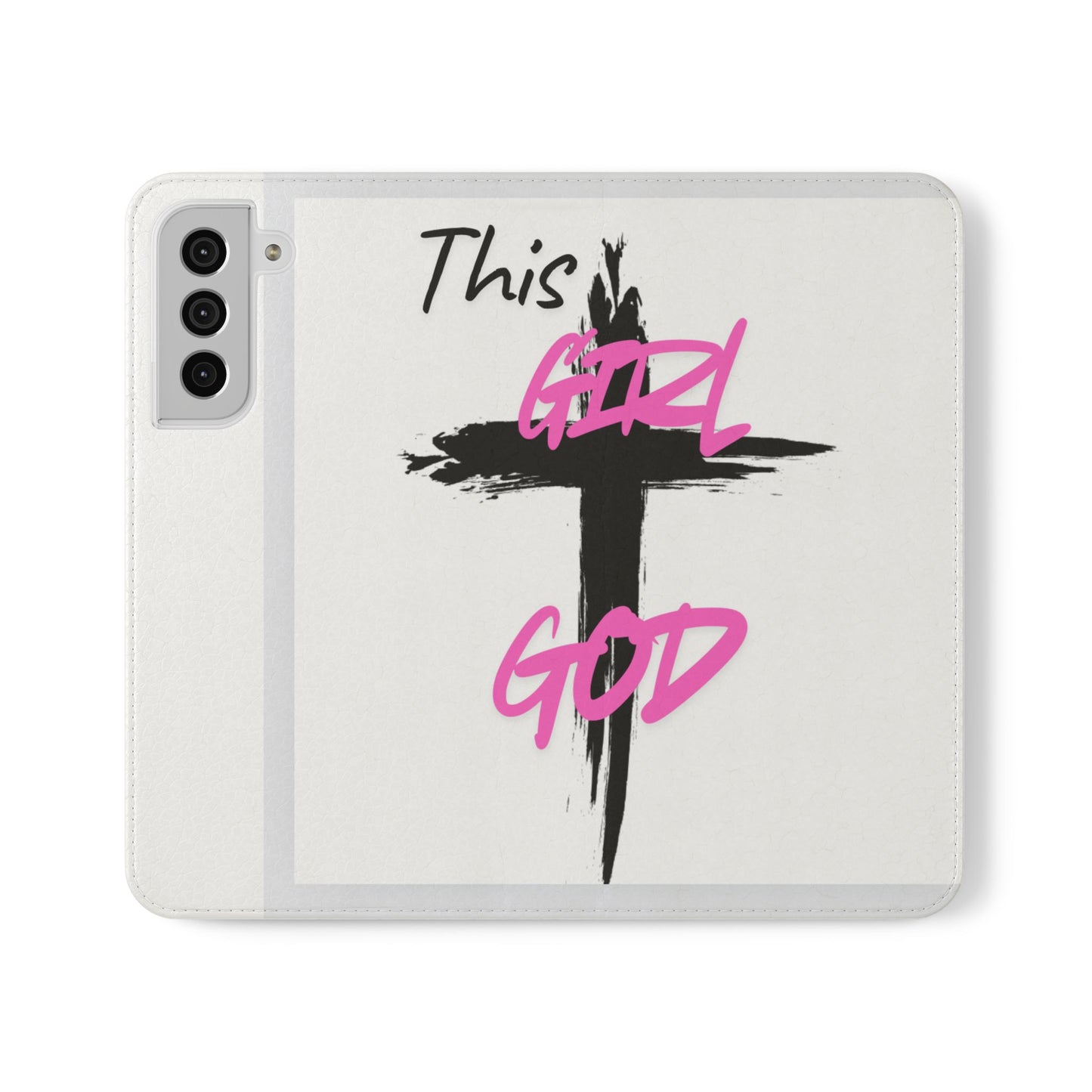 This Girl God Flip Case - Stylish Phone Wallet for Trendy Women