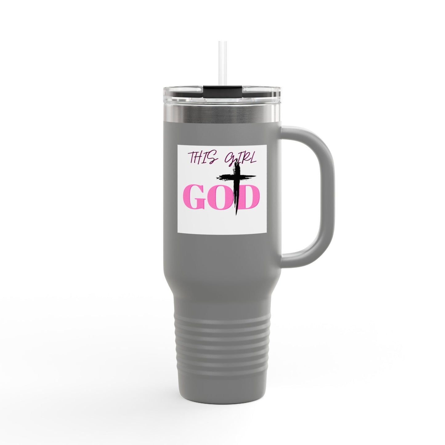 Faith-Inspired Insulated Travel Mug - 40oz - This Girl Loves God