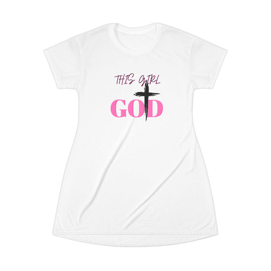 This Girl God Inspirational T-Shirt Dress