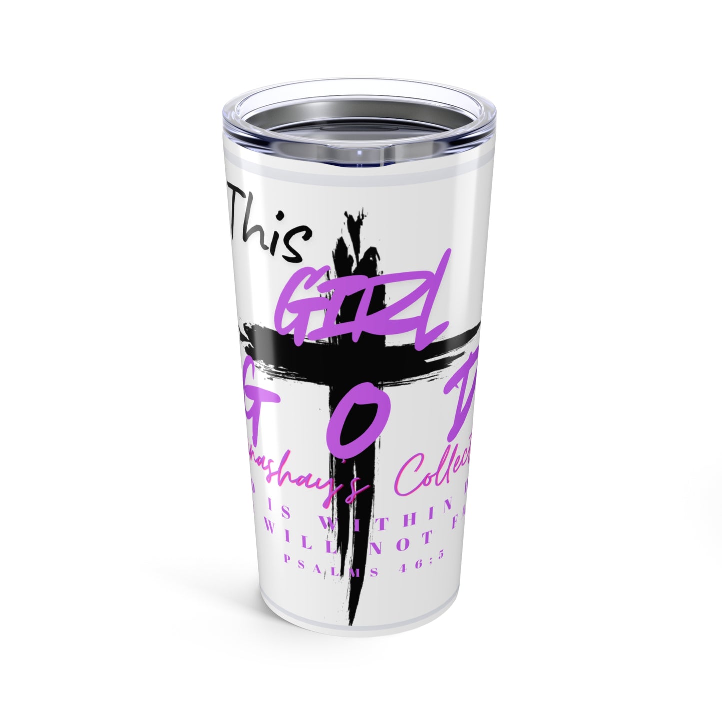 20oz Insulated Tumbler — "This Girl Got to Fly" Inspirational Cross Design