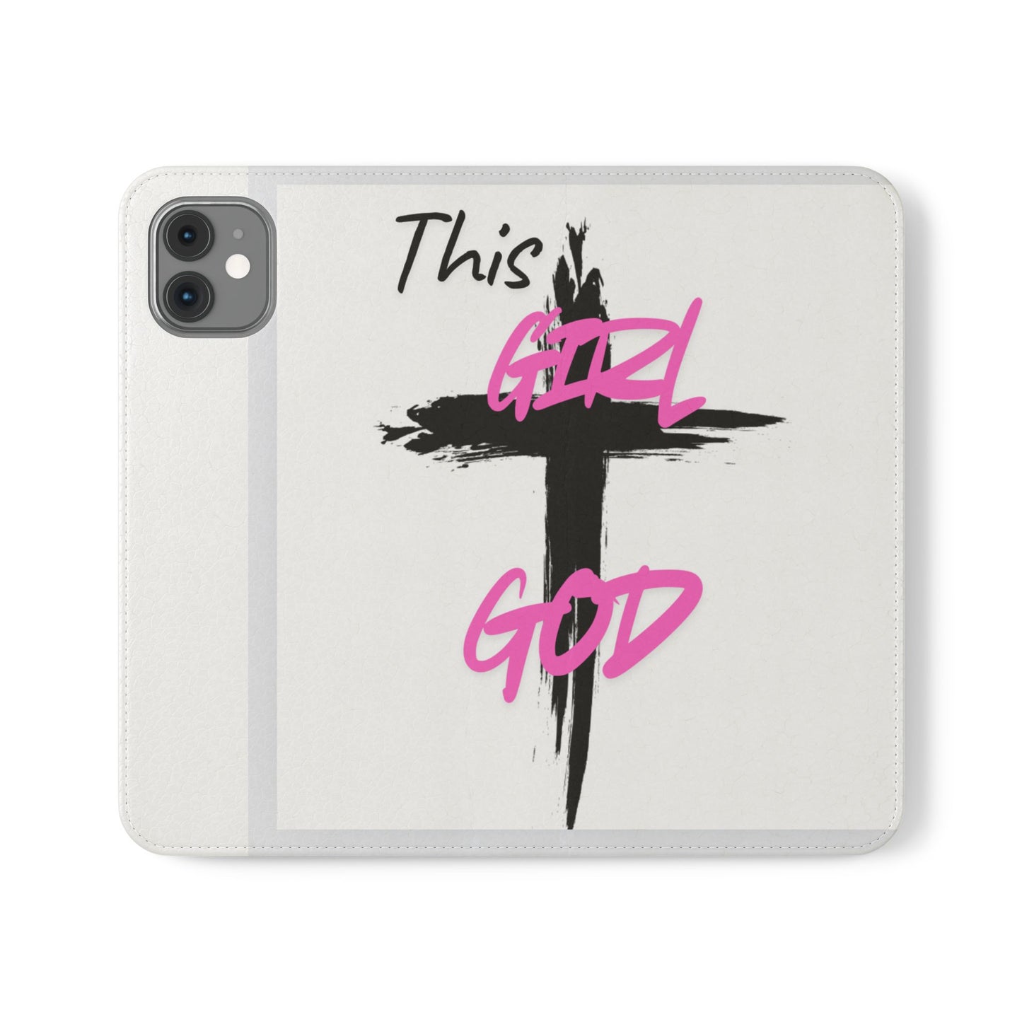 This Girl God Flip Case - Stylish Phone Wallet for Trendy Women