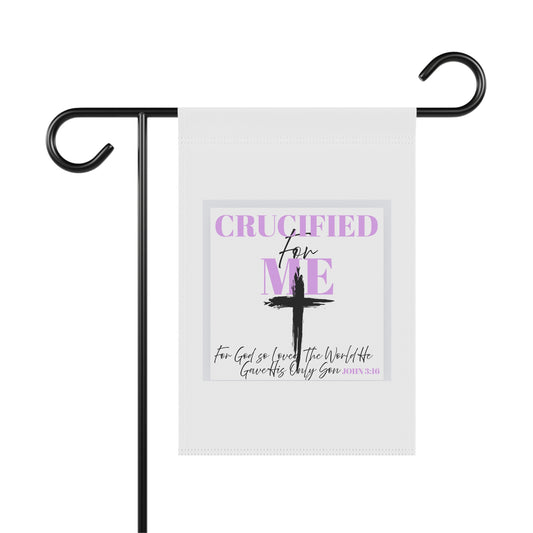 Christian Garden Banner - 'Crucified for Me' Outdoor Decor