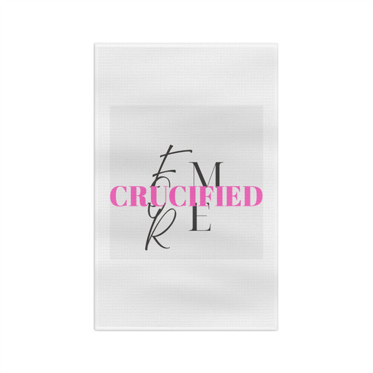 Bold Statement Microfiber Tea Towel - "Crucified" Design