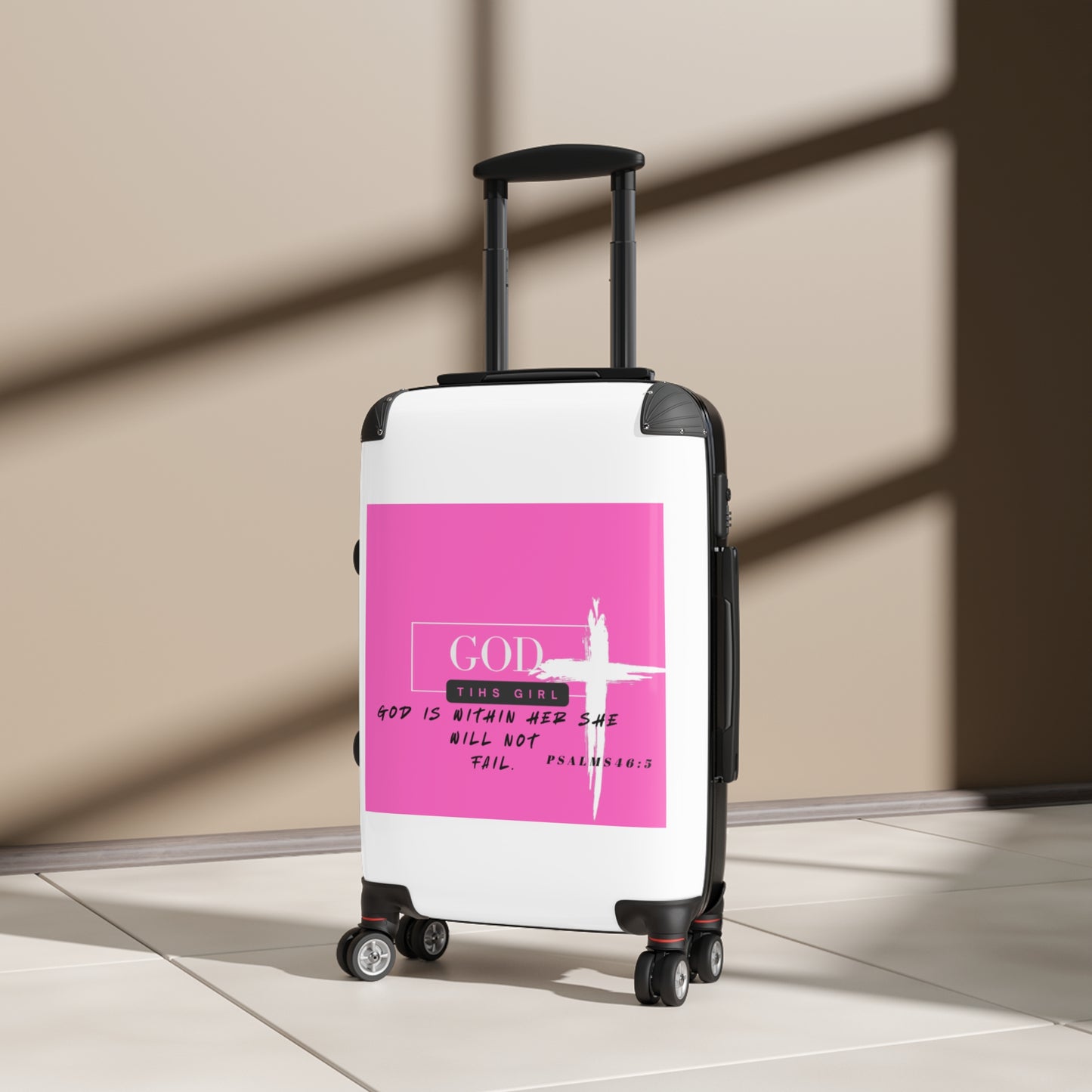 Inspirational Carry-On Suitcase - 'God is Within Her' Design