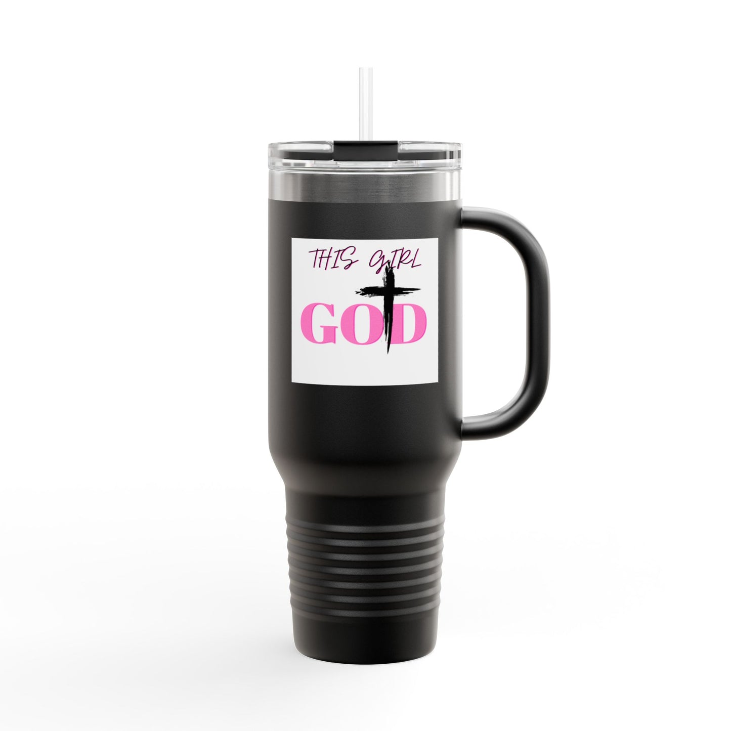 Faith-Inspired Insulated Travel Mug - 40oz - This Girl Loves God