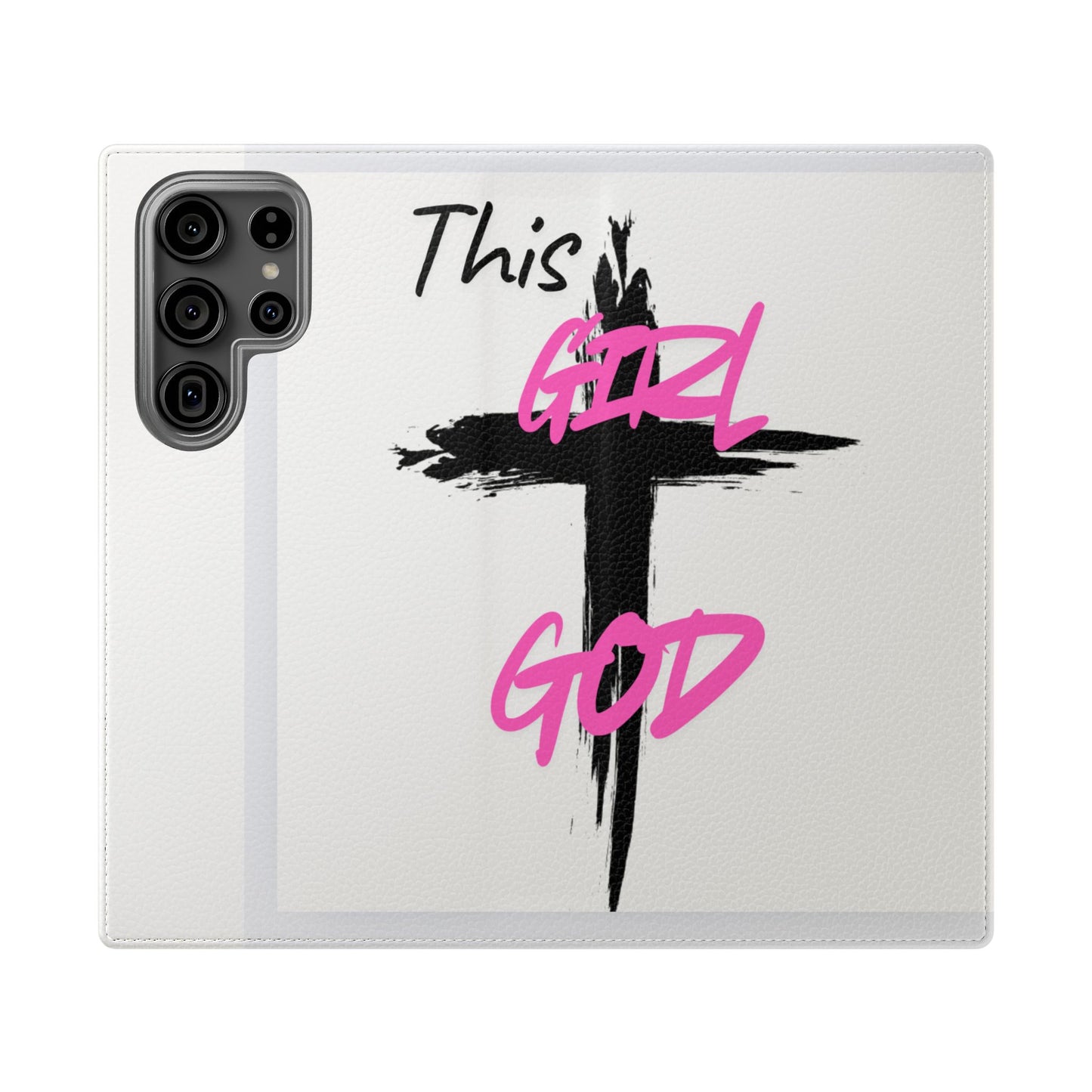 This Girl God Flip Case - Stylish Phone Wallet for Trendy Women