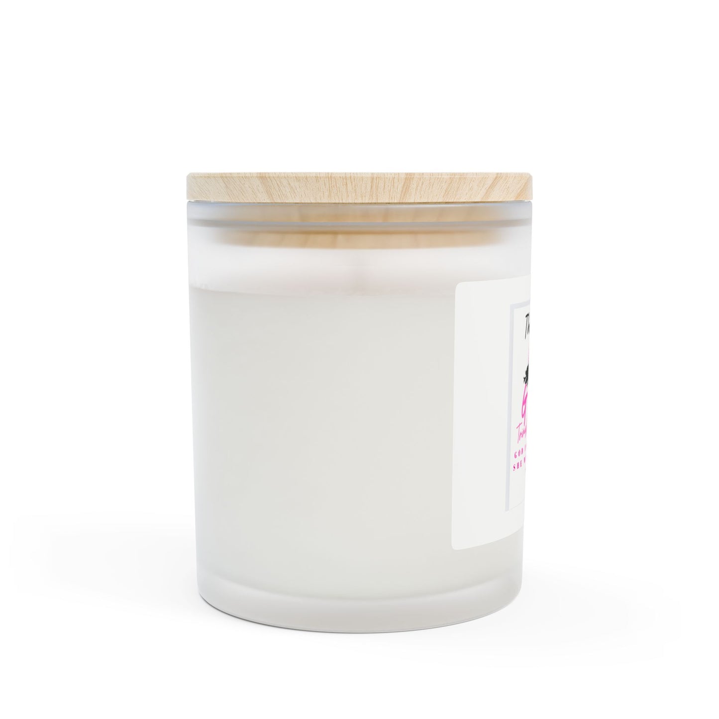 Inspirational 'This Is God' Frosted Glass Candle — 11oz Scented Soy Candle