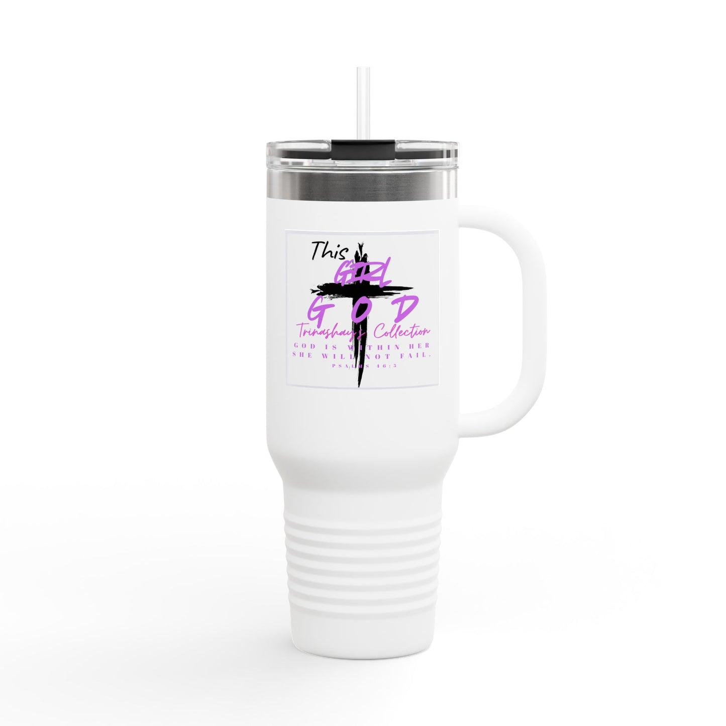 40oz Insulated Travel Mug — 'This Is My God' Faith Cross Design