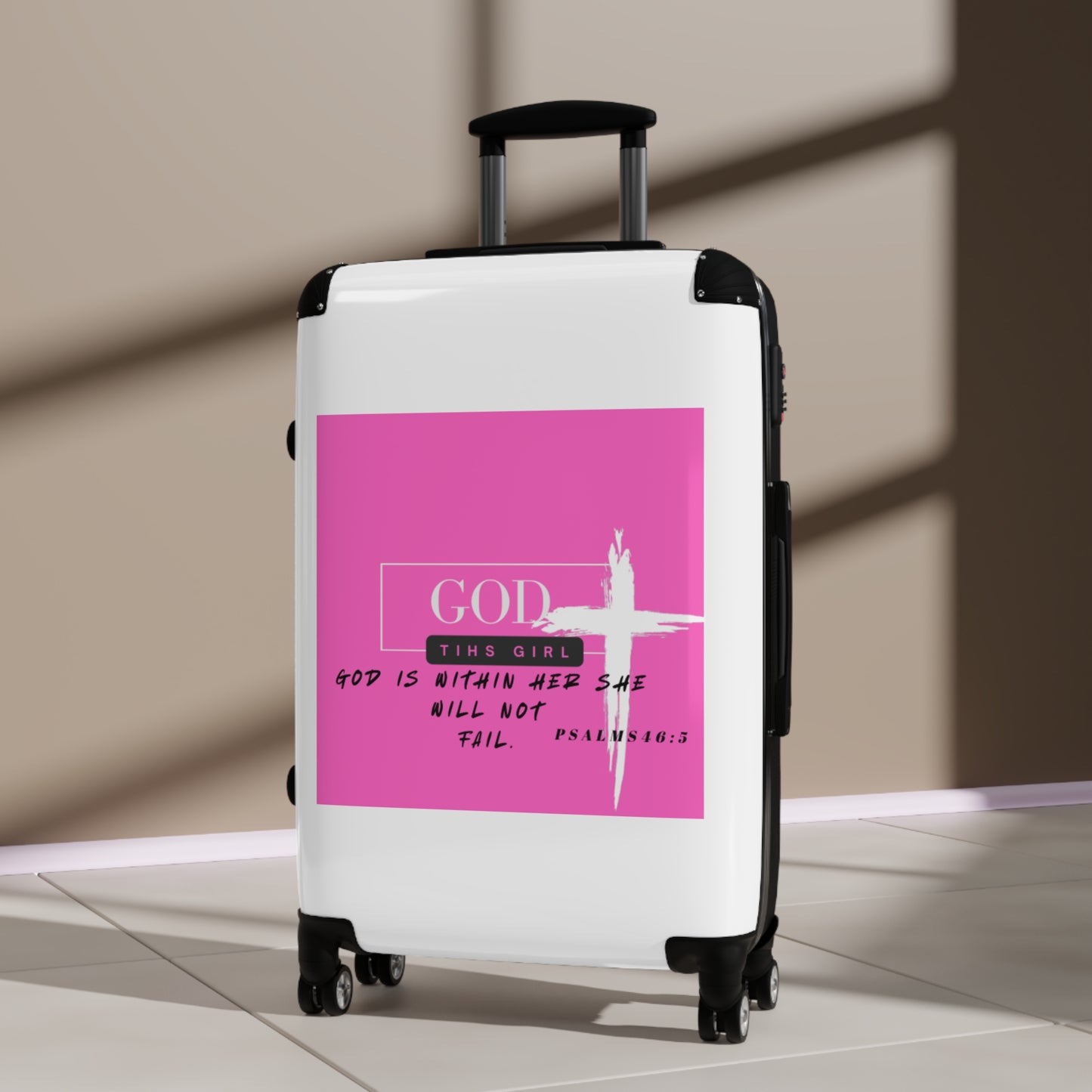 Inspirational Carry-On Suitcase - 'God is Within Her' Design