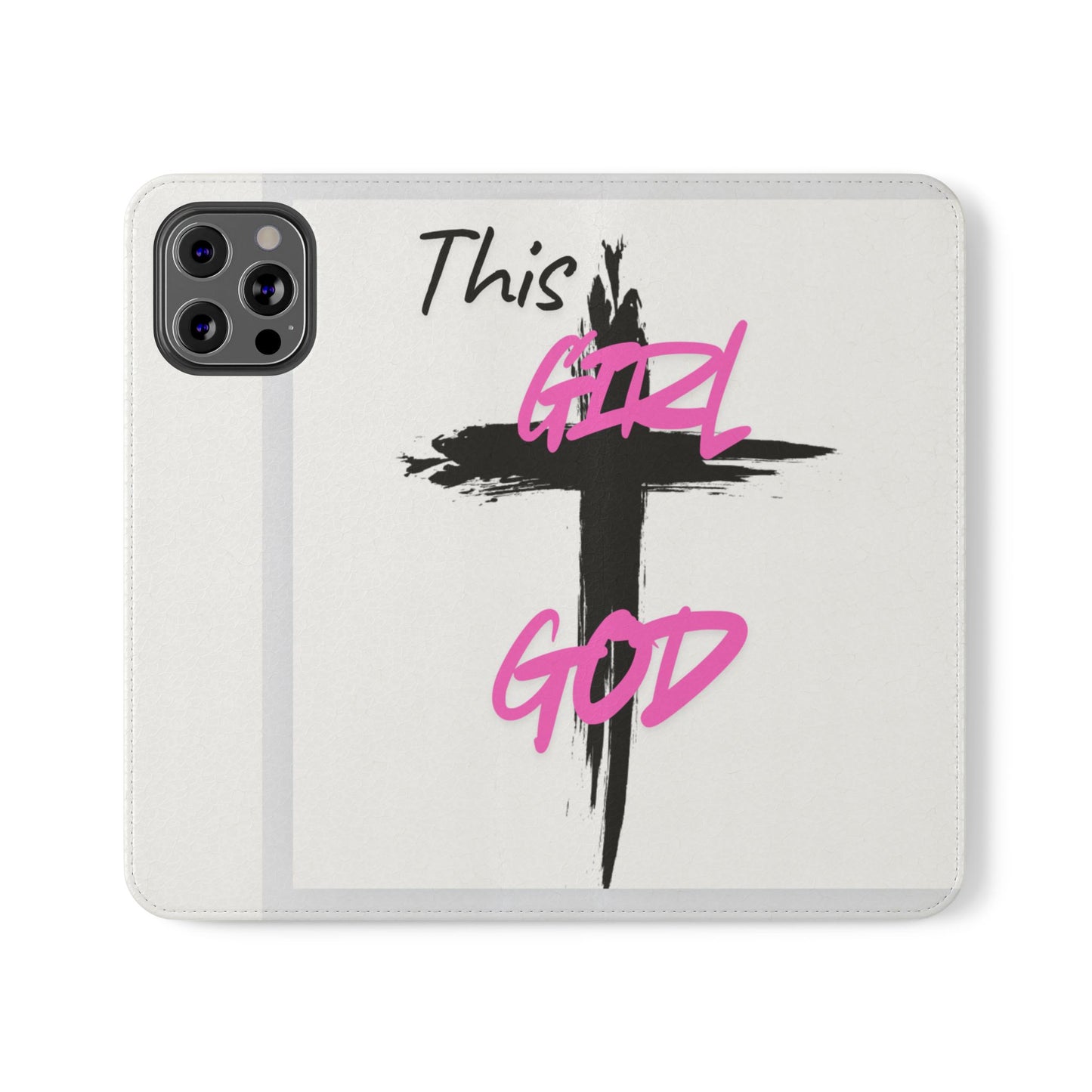 This Girl God Flip Case - Stylish Phone Wallet for Trendy Women