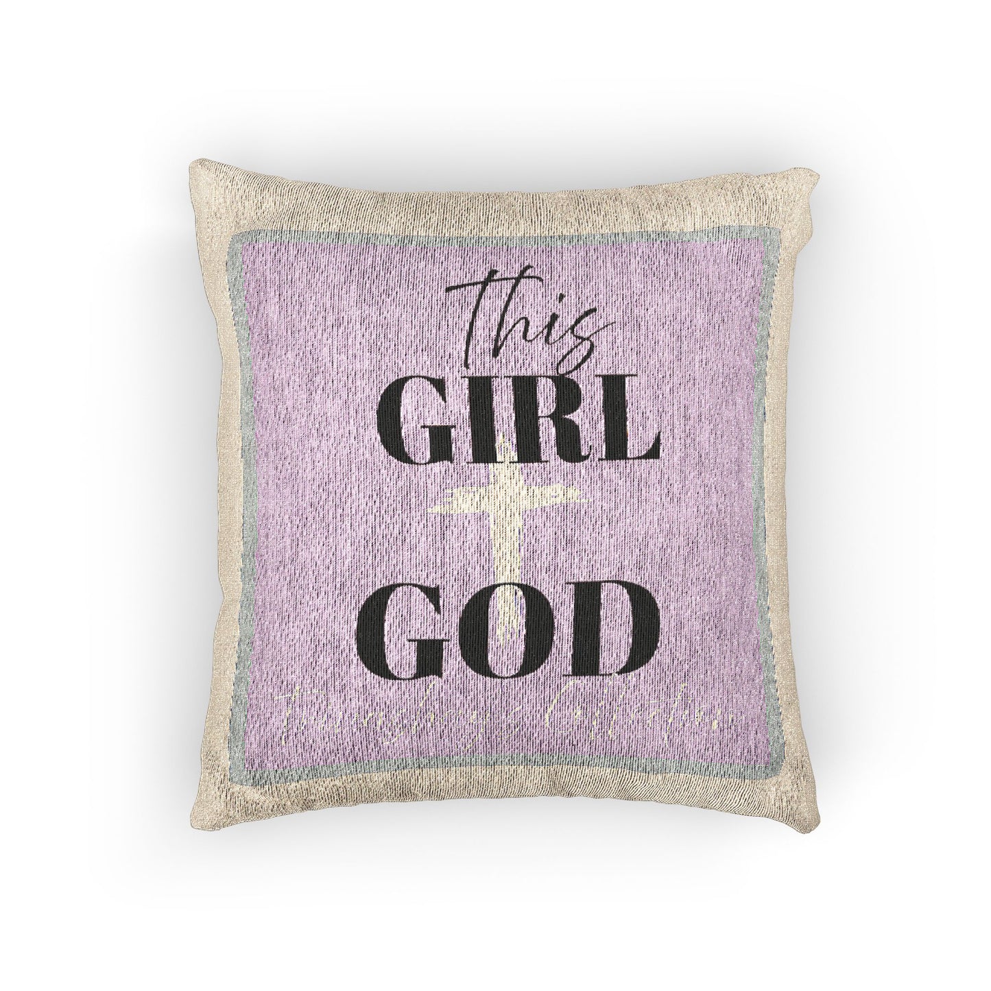 Faith-Inspired Woven Pillow | Christian Home Decor, Inspirational Gift, Uplifting Bedroom Accent, Cozy Living Room Decor, Religious [...]