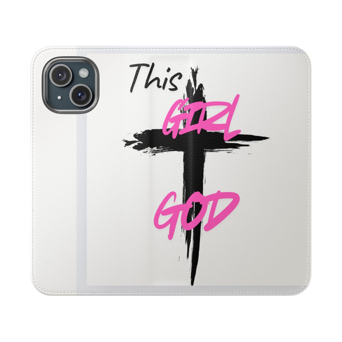 This Girl God Flip Case - Stylish Phone Wallet for Trendy Women