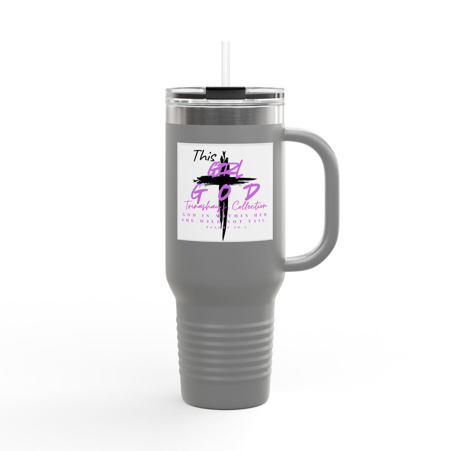 40oz Insulated Travel Mug — 'This Is My God' Faith Cross Design
