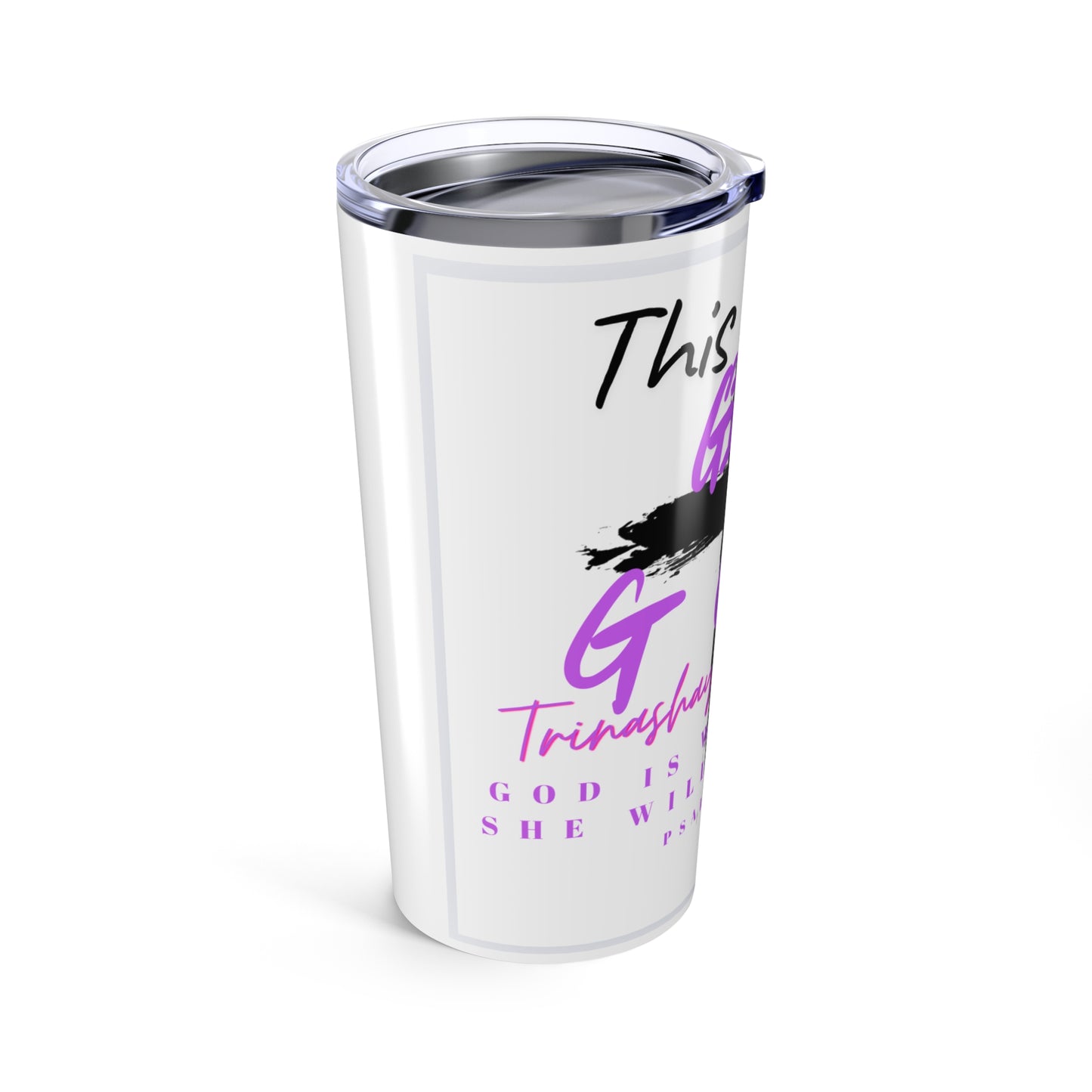 20oz Insulated Tumbler — "This Girl Got to Fly" Inspirational Cross Design