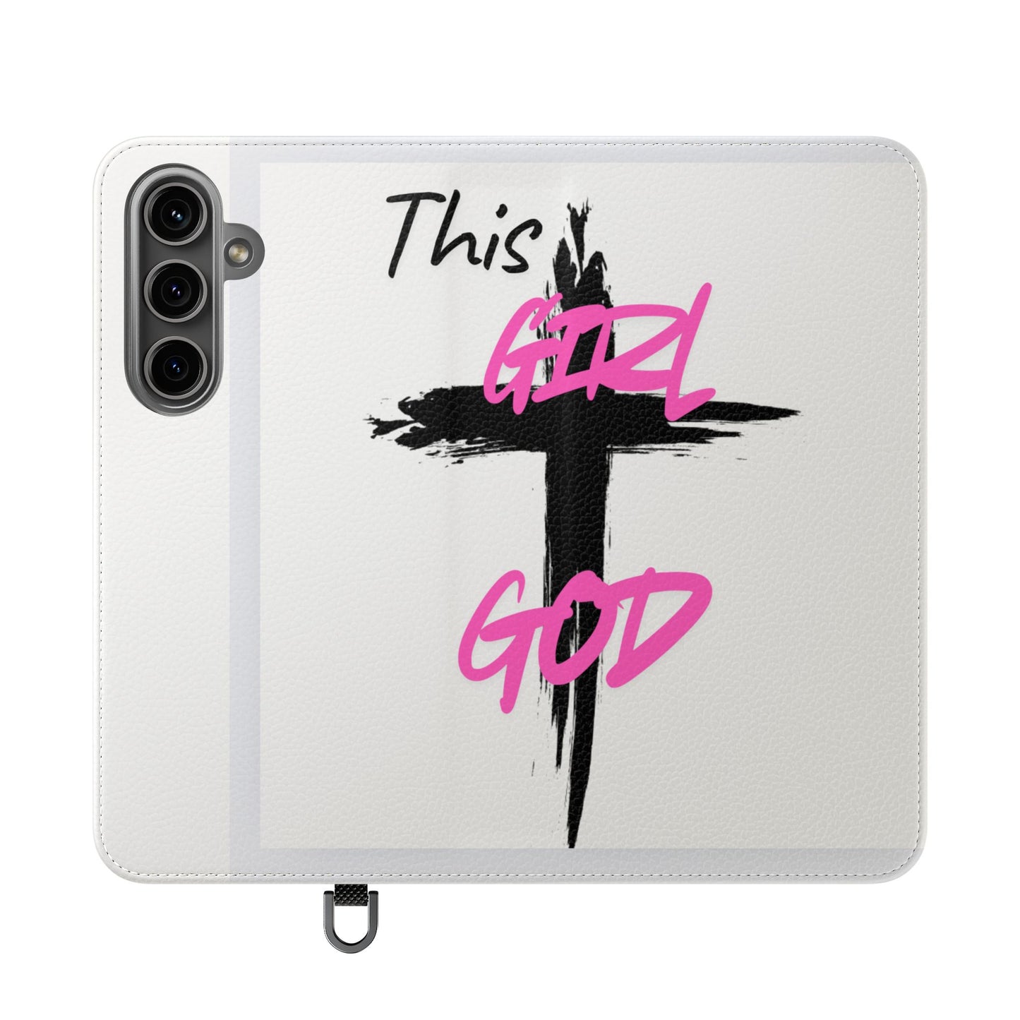 This Girl God Flip Case - Stylish Phone Wallet for Trendy Women