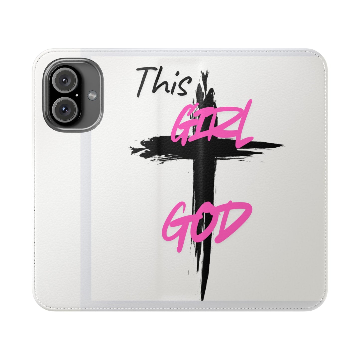 This Girl God Flip Case - Stylish Phone Wallet for Trendy Women