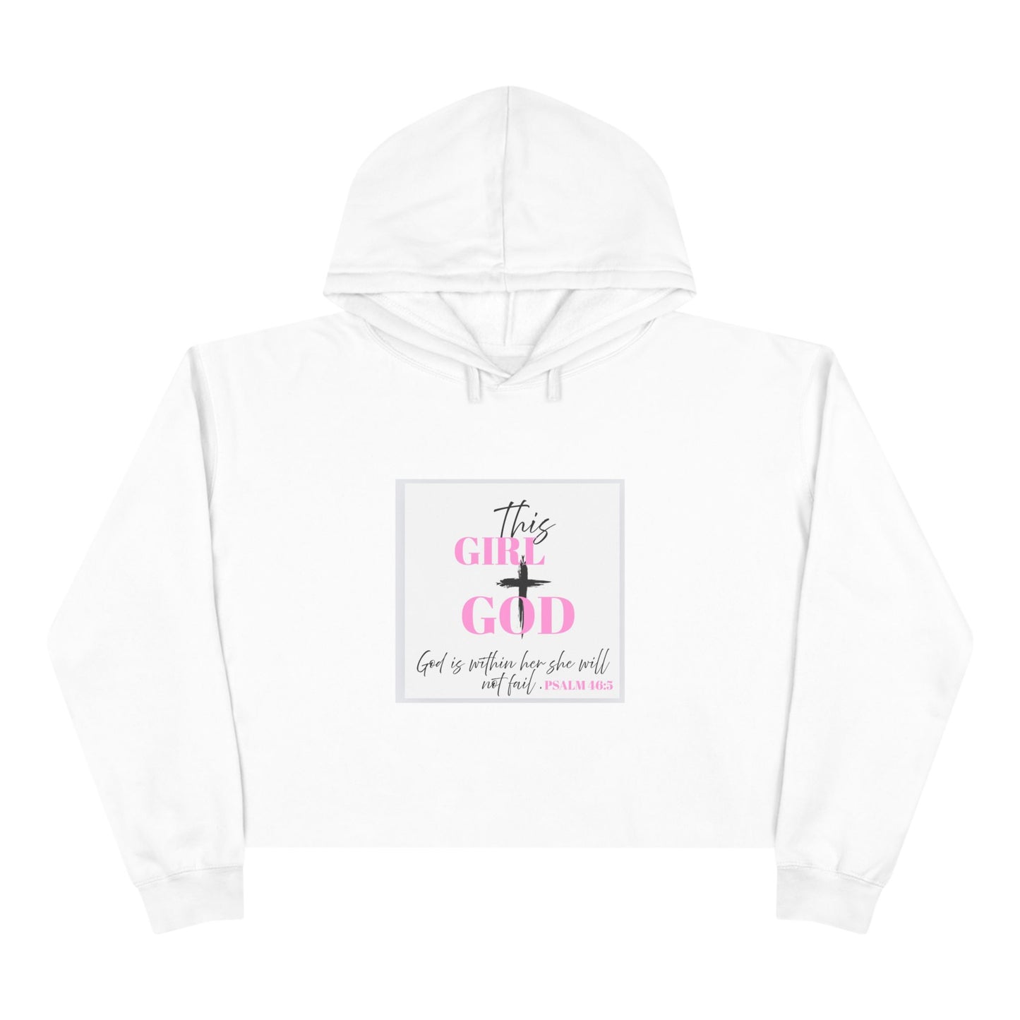 Faith-Inspired Crop Hoodie, Inspirational Gift, Christian Apparel, Cute Hoodie, Stylish Faith Wear