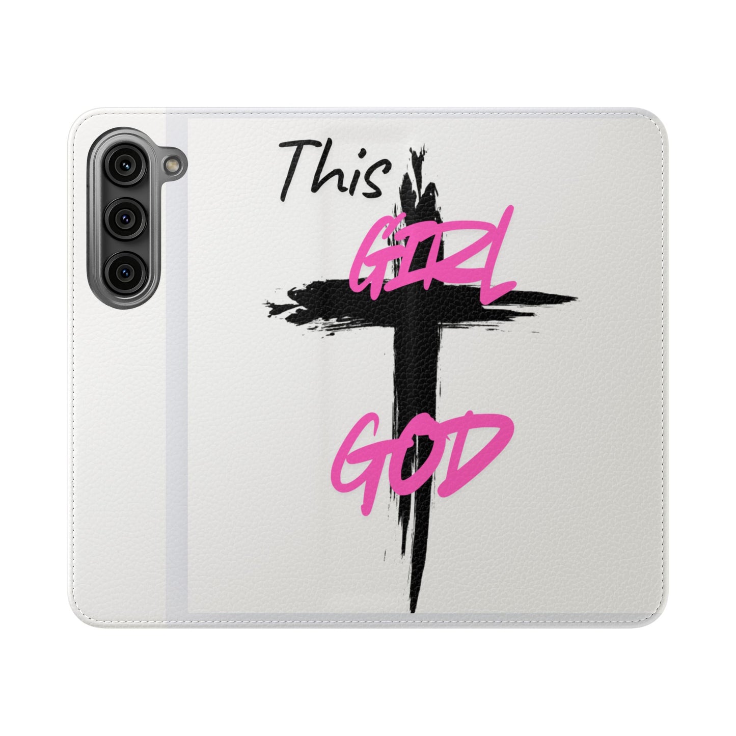 This Girl God Flip Case - Stylish Phone Wallet for Trendy Women