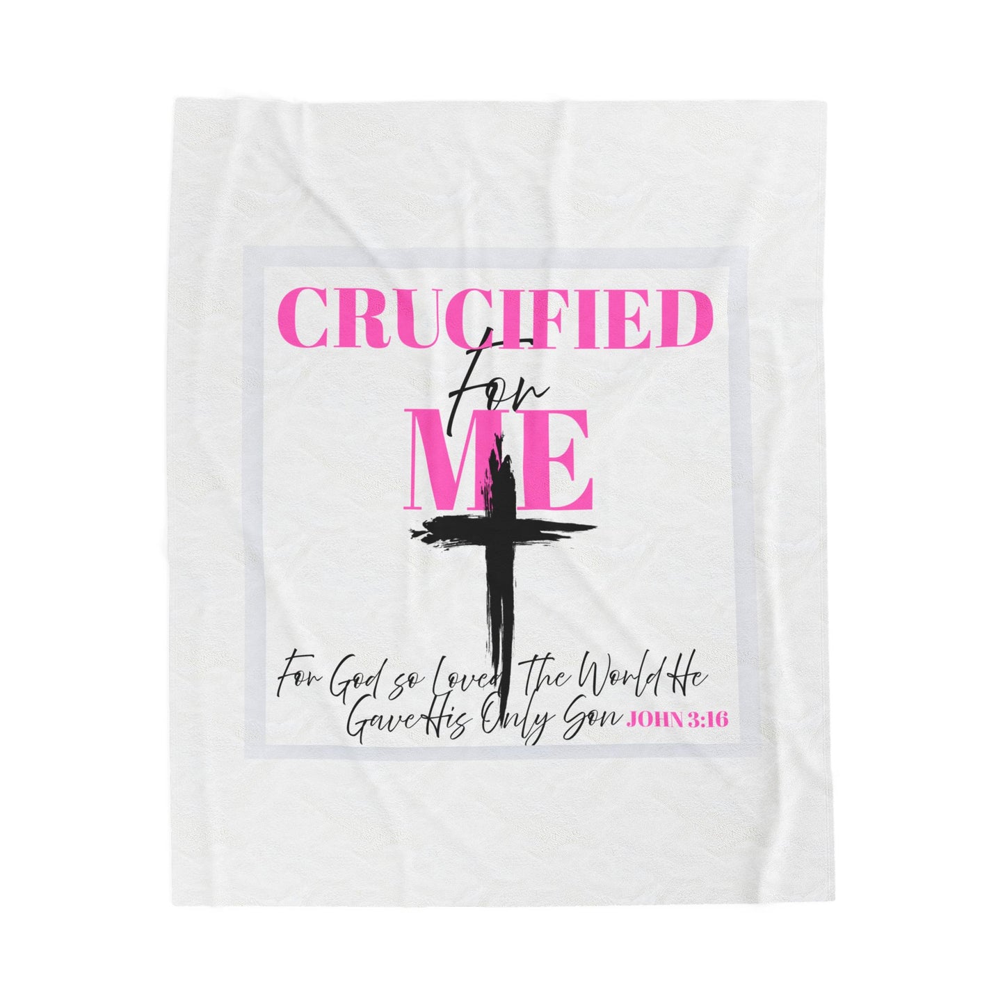 Cozy Velveteen Plush Blanket - 'Crucified for Me' Inspirational Gift, Christ-centered Home Decor, Bible Verse Throw, Cozy Blanket for [...]