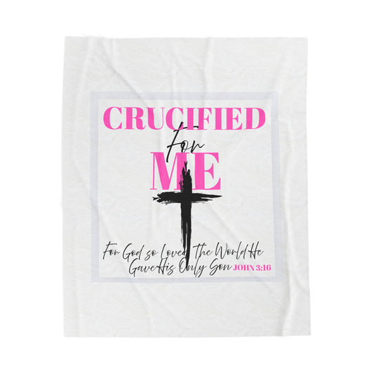Cozy Velveteen Plush Blanket - 'Crucified for Me' Inspirational Gift, Christ-centered Home Decor, Bible Verse Throw, Cozy Blanket for [...]