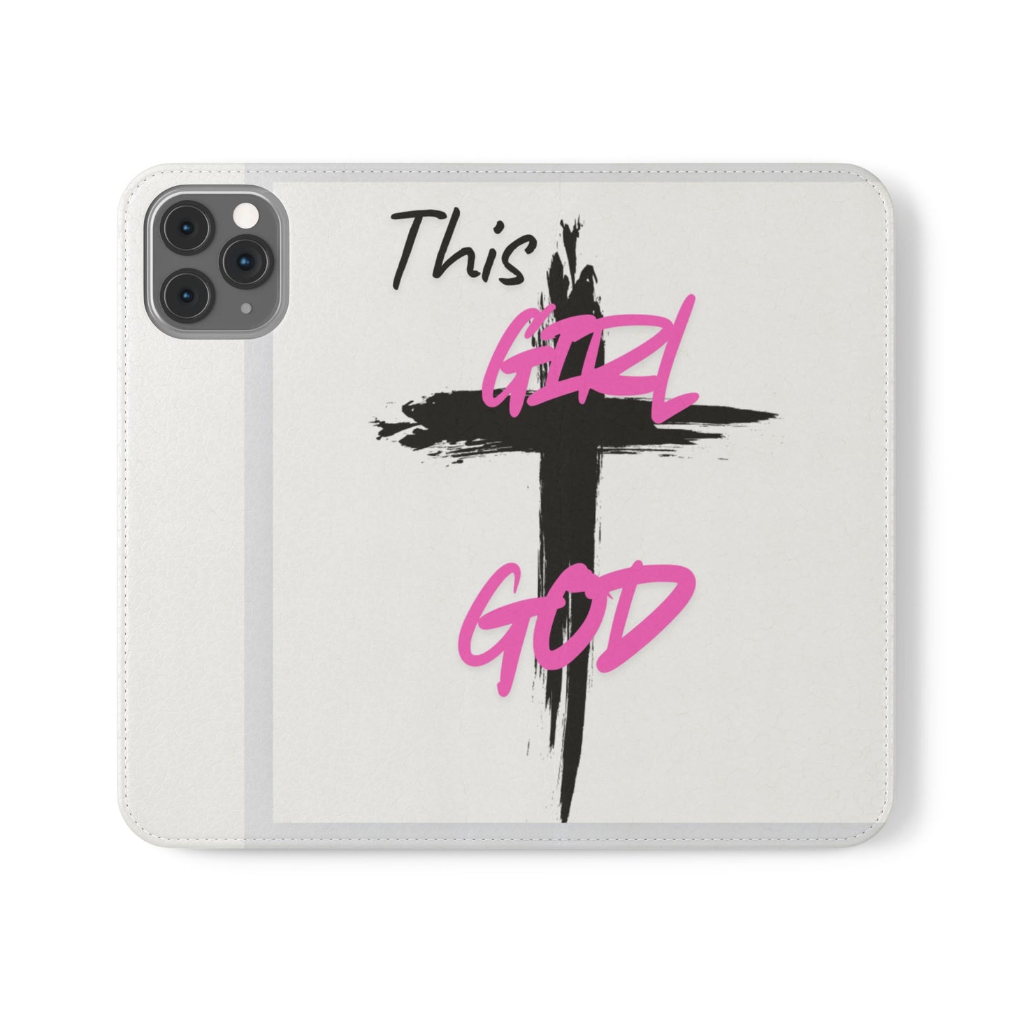 This Girl God Flip Case - Stylish Phone Wallet for Trendy Women