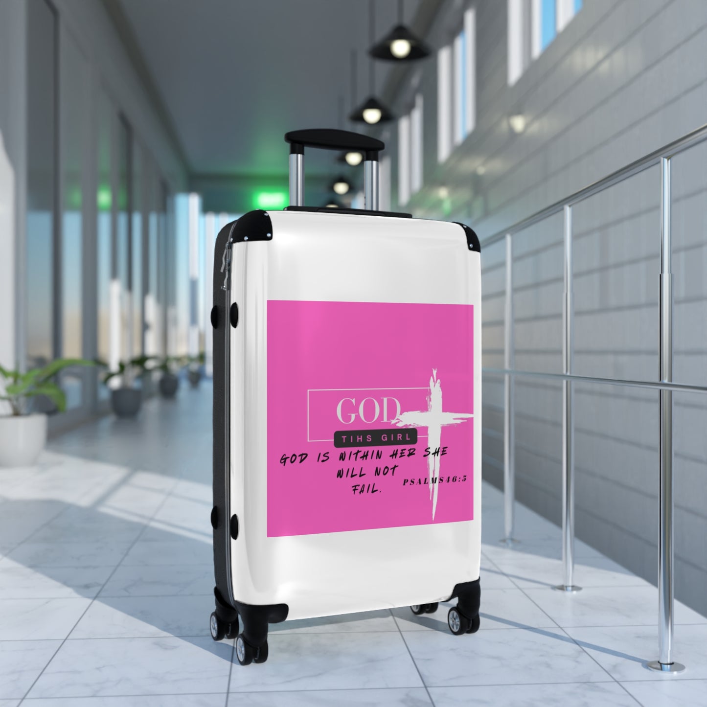 Inspirational Carry-On Suitcase - 'God is Within Her' Design
