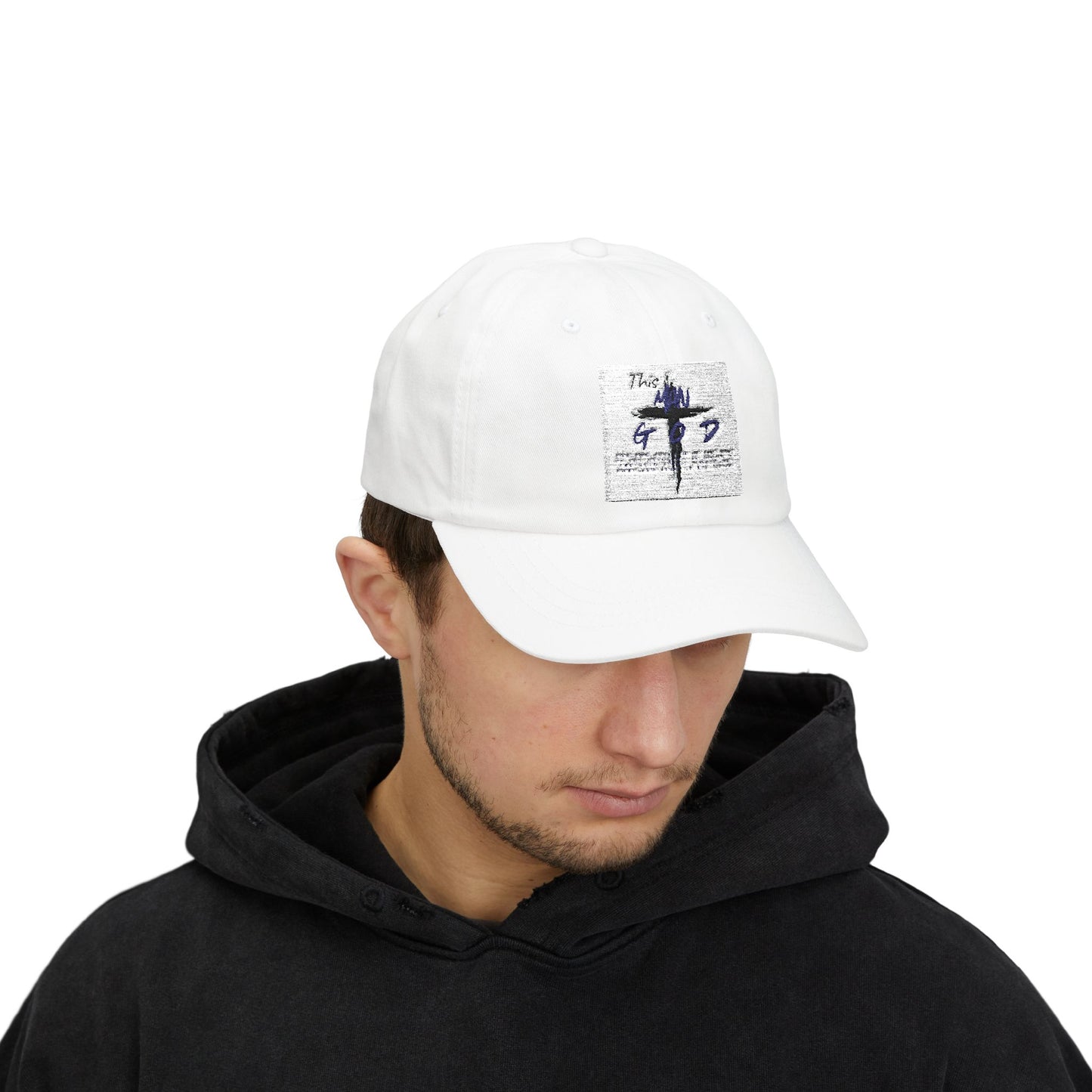 Cross & Initials Classic Dad Cap — Faith-Inspired Baseball Hat