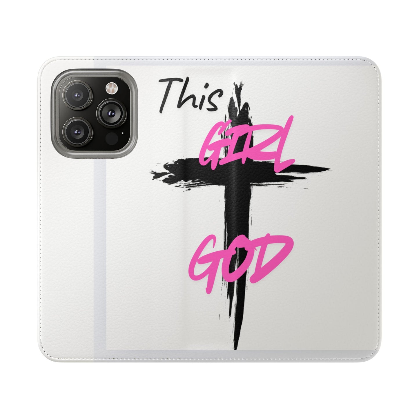 This Girl God Flip Case - Stylish Phone Wallet for Trendy Women