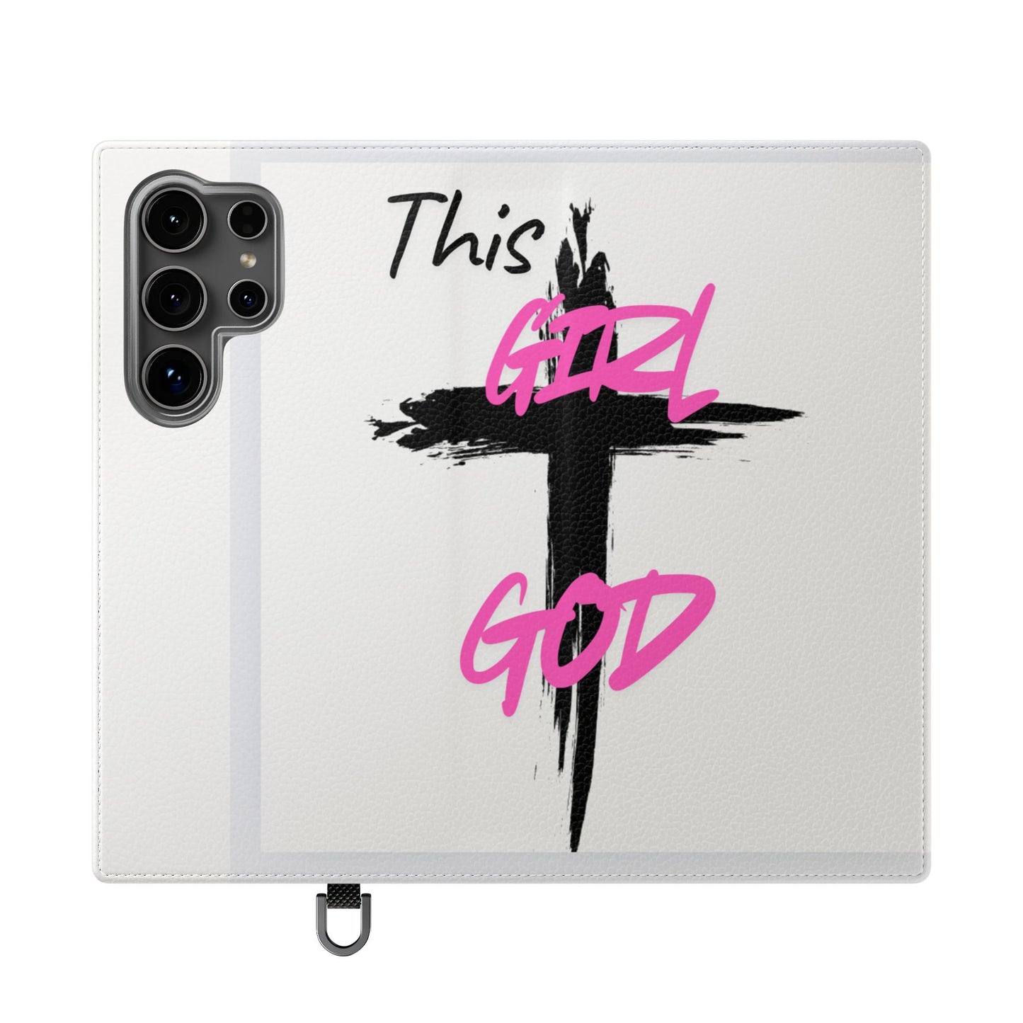 This Girl God Flip Case - Stylish Phone Wallet for Trendy Women