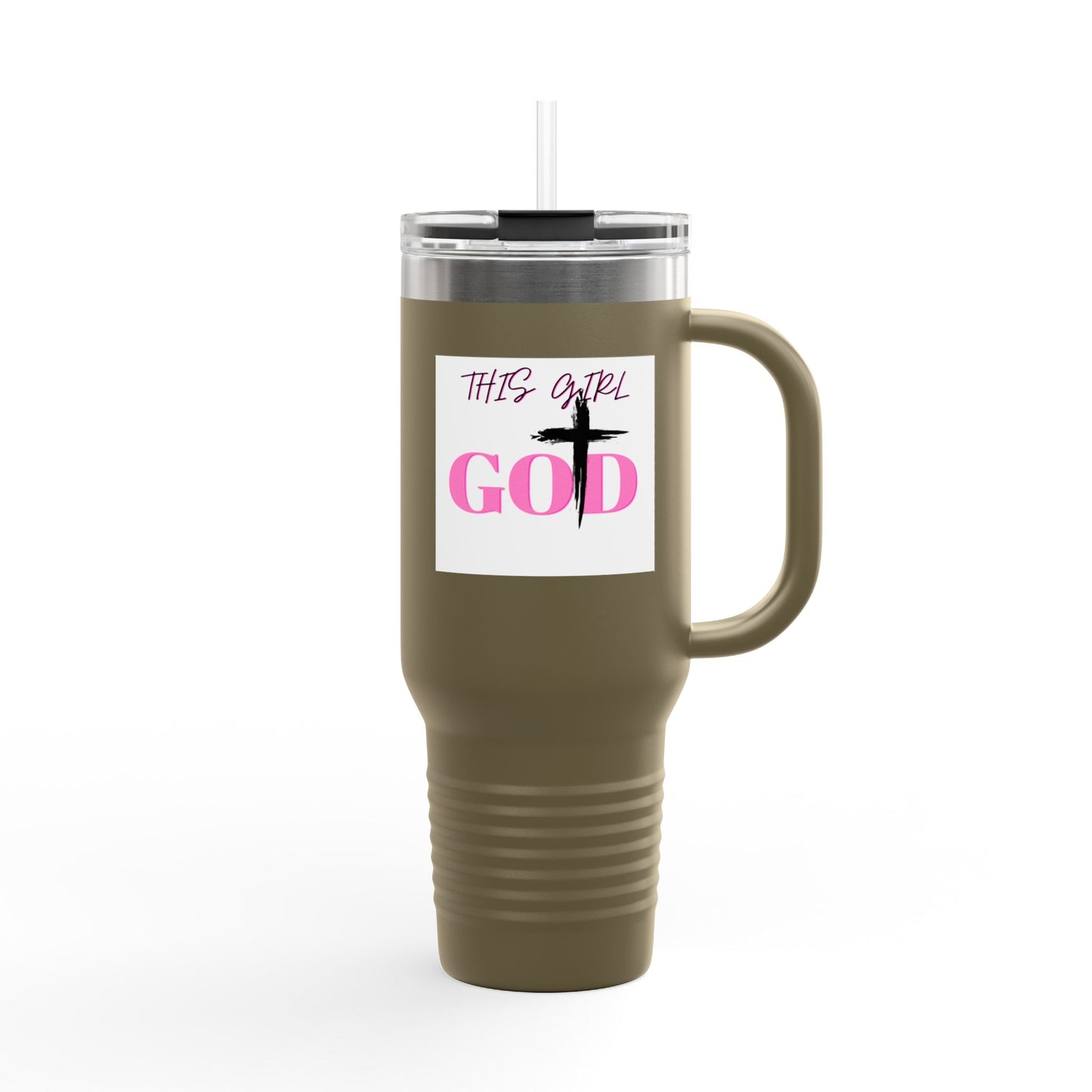 Faith-Inspired Insulated Travel Mug - 40oz - This Girl Loves God