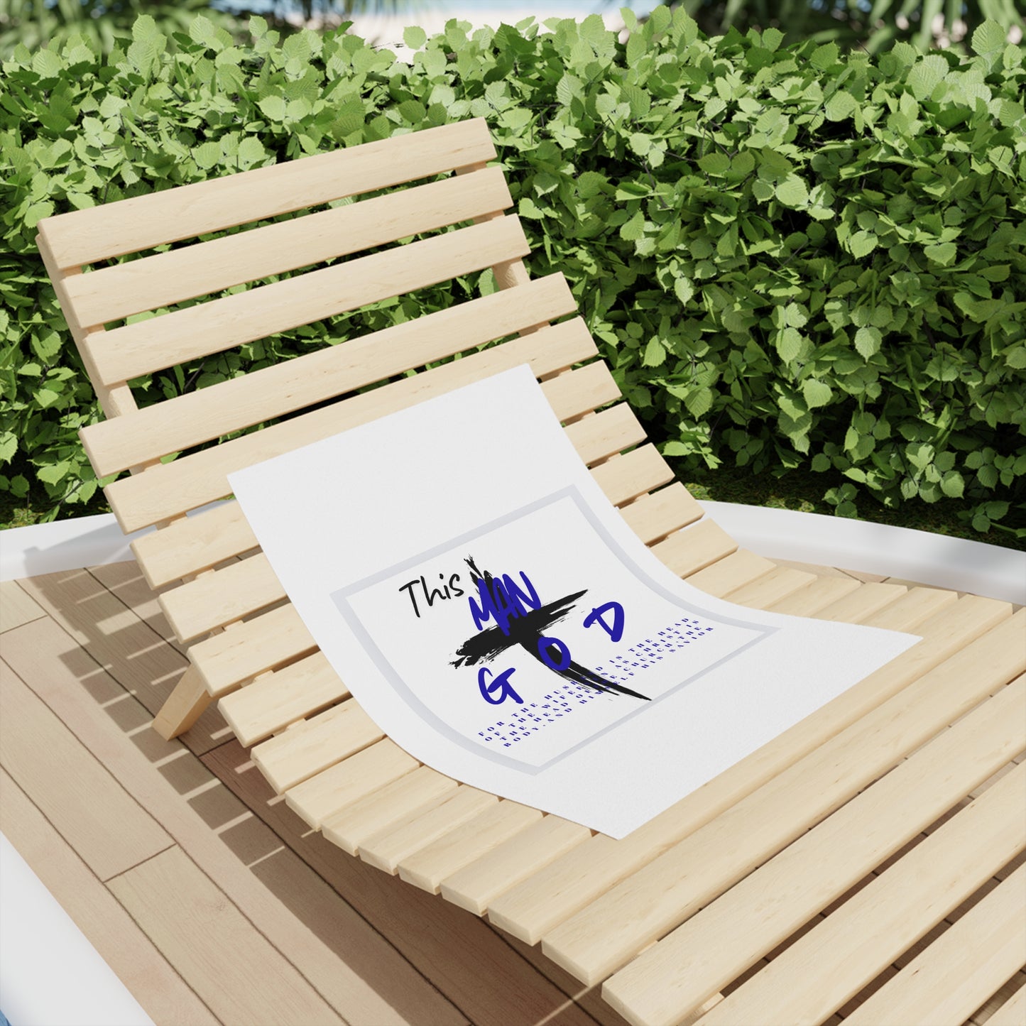 This Man — God Cross Beach Towel | Christian Faith Inspirational Beach Towel