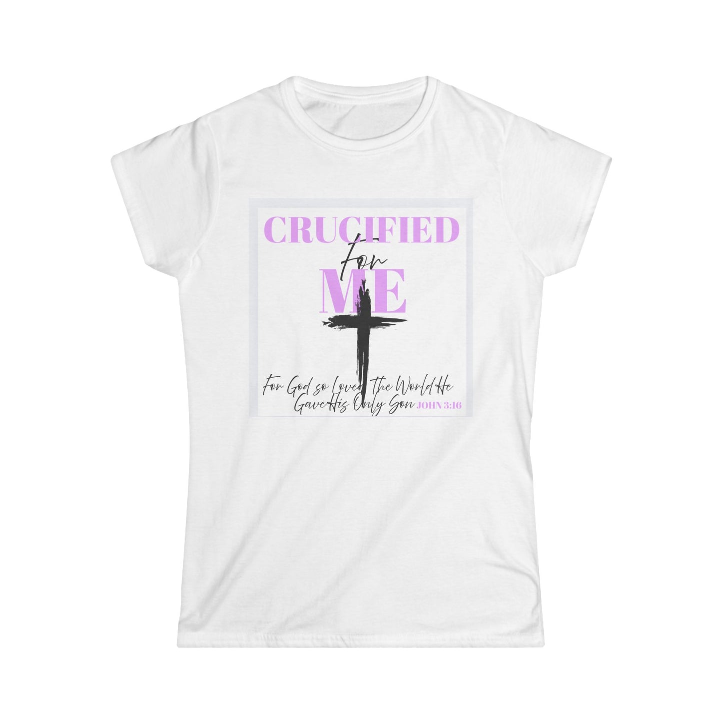 Crucified for Me Christian Tee — Inspirational Jesus Cross Women's Shirt