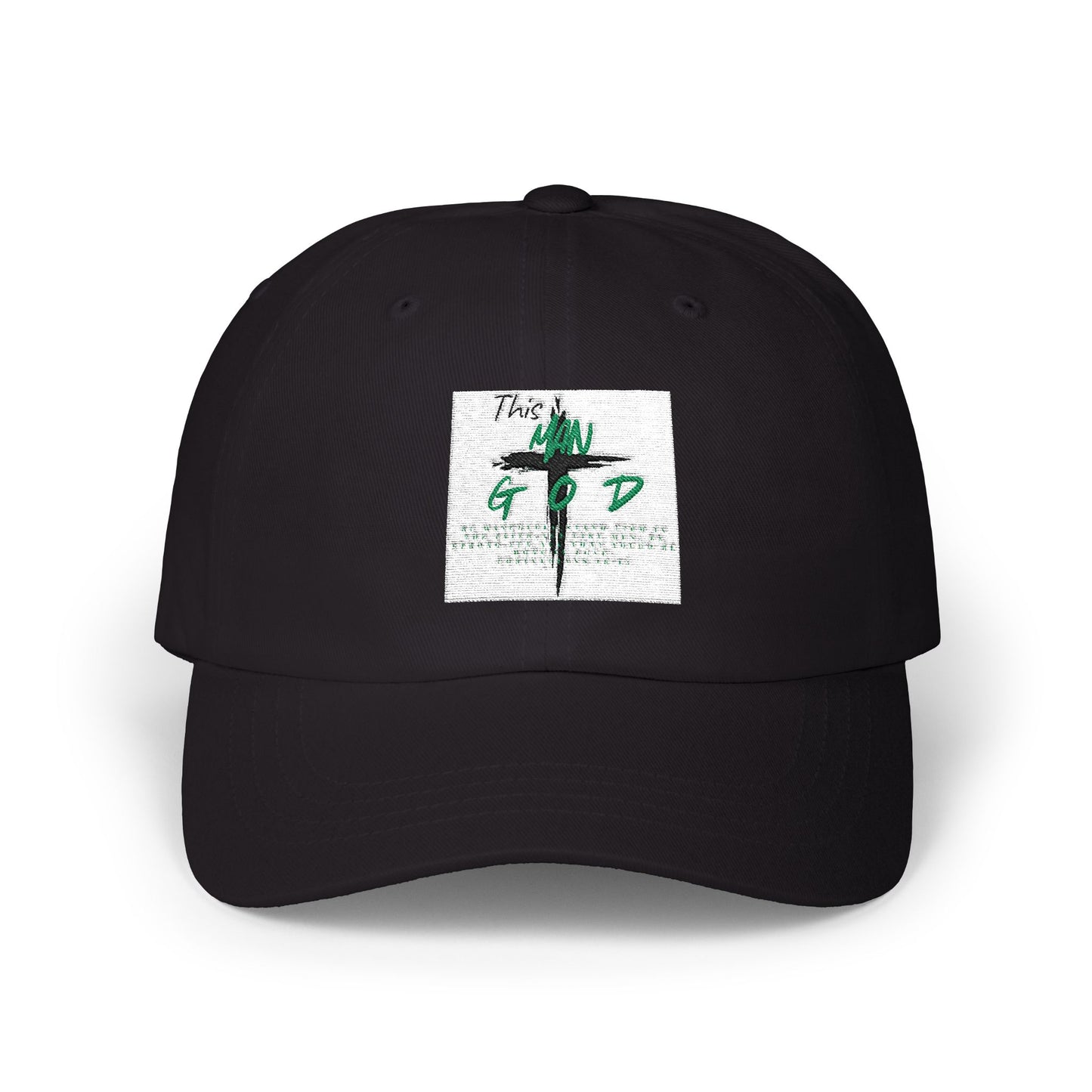 Green Cross Palm Dad Cap – Minimalist Tropical Baseball Hat