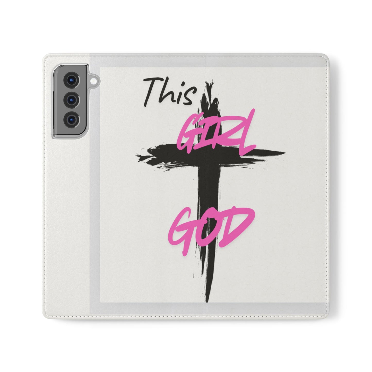 This Girl God Flip Case - Stylish Phone Wallet for Trendy Women