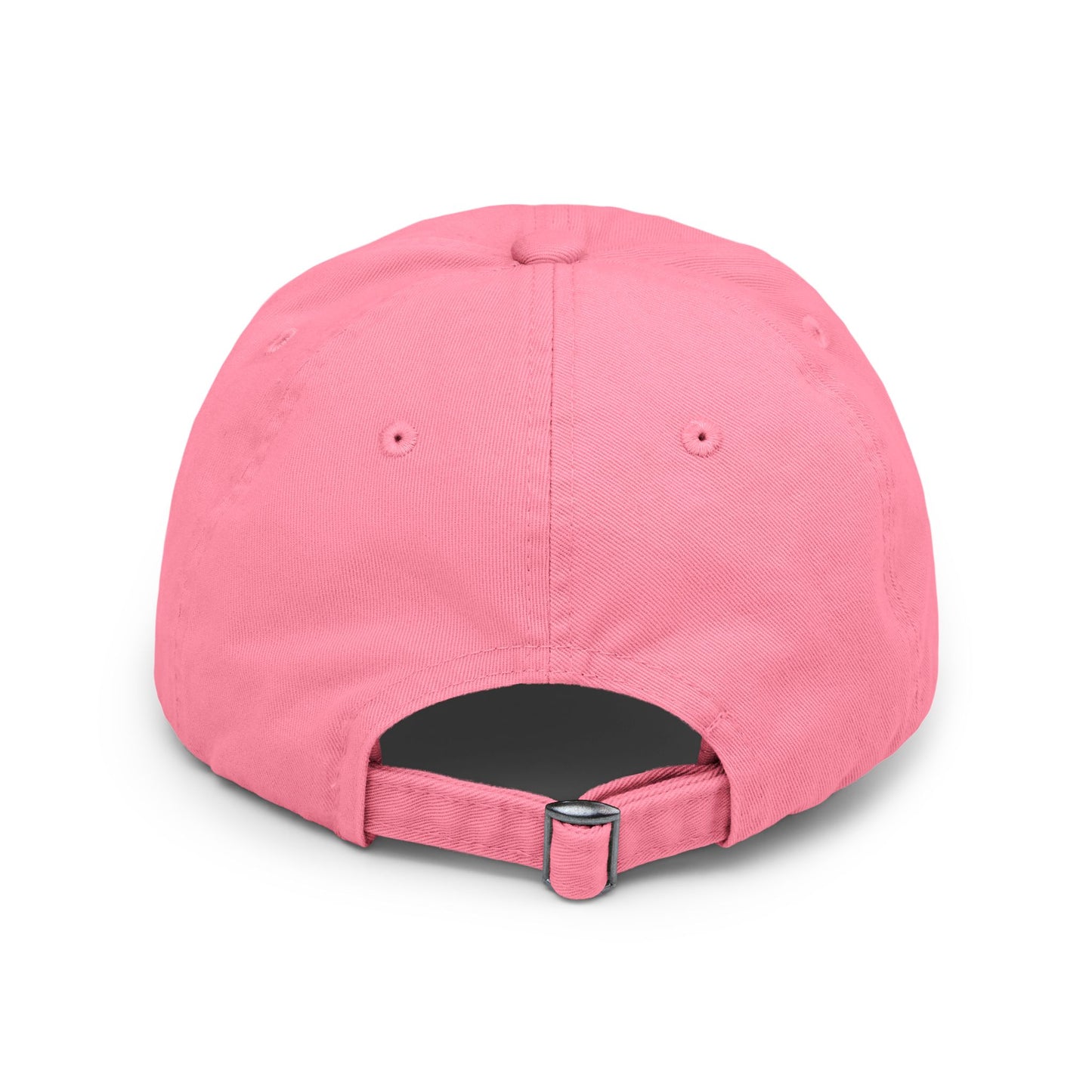 Distressed Dad Hat — 'This Is God' Pink Cross Graphic Patch Cap