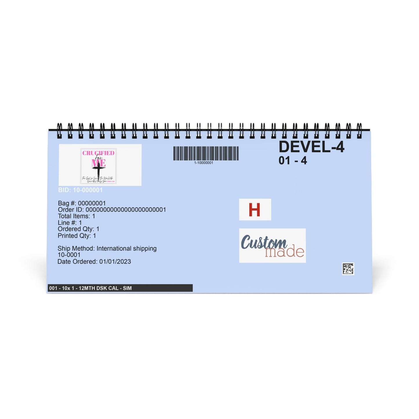 Inspirational Desktop Calendar 2026 - Faith-Based Design