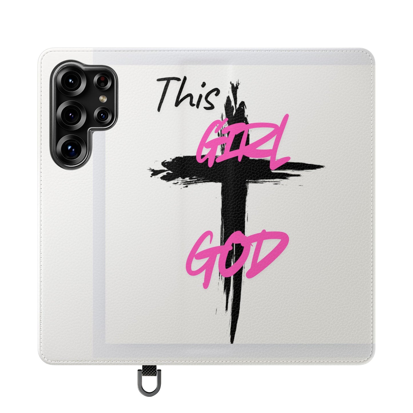 This Girl God Flip Case - Stylish Phone Wallet for Trendy Women